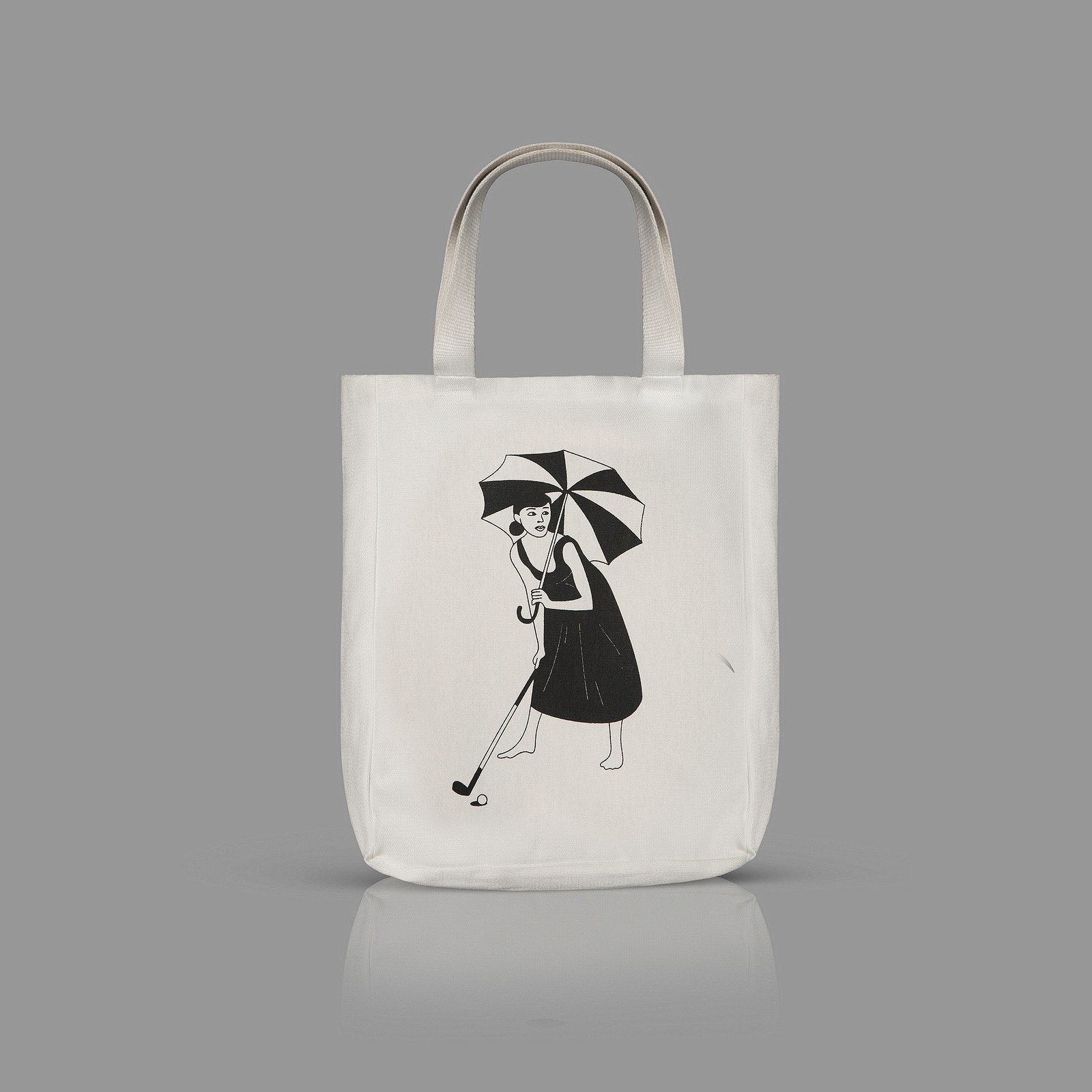 Girl with an Umbrella Tote